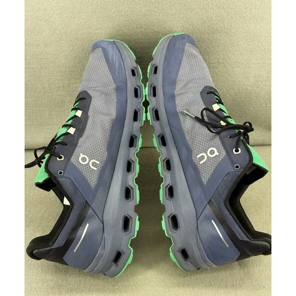 On Running Cloudvista Waterproof Mens Metal/Denim Low Top Sneaker Shoes Size 14